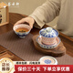 薈云軒敦煌千佛三才蓋碗茶杯一壺一杯陶瓷泡茶器泡茶壺家用功夫茶具茶碗 千佛馬蹄蓋碗小套組