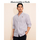 Abercrombie & Fitch【牛津襯衫】經(jīng)典小麋鹿圖案男裝25春夏美式長(cháng)袖襯衫125-5083 棕紅色條紋 XL (180/116A)尺碼偏大