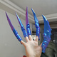 3D打印哪吒2周邊火尖槍冰錘裂空爪石磯娘娘磁吸乾坤圈敖光武器玩 【成人版敖閏龍爪】紅藍(lán)色 一雙手10個(gè)爪(可戴手上