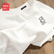 名創(chuàng  )優(yōu)品（MINISO）純棉t恤男夏季新款休閑簡(jiǎn)約短袖學(xué)生百搭潮流正肩體恤 白 L