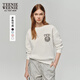 Teenie Weenie小熊衛(wèi)衣女2025春季新款簡約學院休閑基礎圓領刺繡衛(wèi)衣上衣女