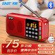先科（SAST）N28收音機(jī)老人充電式插卡便攜迷你多功能播藍(lán)牙播放器隨身聽廣播音響唱歌聽?wèi)蚣t色