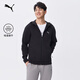彪馬（PUMA）吸濕速干休閑針織夾克外套男春夏修身運動(dòng)上衣687586 黑色-01 L (180/100A)