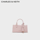 CHARLES&KEITHkerry單肩包簡(jiǎn)約掛飾手提斜挎包女生日新年禮物CK2-30271481 Light Pink淺粉色 小包