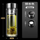希諾（heenoor）官方艦旗店2025摔不爛鋼化玻璃杯500ml耐摔高溫硼硅雙層玻璃杯保 顯溫款鋼本色450mlml 0只
