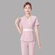 FANQI美容師高端工作服女皮膚管理醫(yī)美SPA技師套裝美容院店長(zhǎng) 粉嫩色【短袖套裝】 M