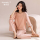 家樂(lè )芬女士睡衣女款春秋季秋款純棉家居服七分袖長(cháng)袖薄款夏款休閑可外穿 A824294淺絳粉（95%棉5%氨綸） L 碼 （體重110-125斤)