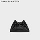 CHARLES&KEITH蝴蝶結(jié)大容量鏈條托特包女生日禮物七夕禮物CK2-20782266-A Noir黑色 大包