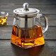 潤群玻璃茶壺不銹鋼過(guò)濾花茶煮泡茶壺耐高溫加厚紅茶茶具套裝家用 350毫升方壺 茶壺一個(gè)