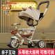 鳳凰（Phoenix）兒童三輪車腳踏車可手推寶寶三輪車兒童三輪車可推可騎兒童車三輪 大眼貓丨鈦空輪+頂棚+大推把