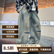 漢唐貝貝男童褲子2025新款春裝兒童牛仔褲春秋款大童春季痞帥闊腿褲時(shí)髦潮 圖片色 春秋款 140