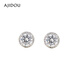 AJIDOU阿吉豆耳釘耳環(huán)女款閃耀時(shí)尚耳飾飾品耳圈女生日禮物 銀色+白色 2個(gè)