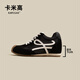 卡米高內增高7cm阿甘德訓女板鞋系帶百搭2026新款輕便小個(gè)子休閑運動(dòng)鞋 黑色內增高7cm 36 (230mm)