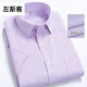 左斯客免燙襯衫男士豎條紋短袖襯衣 男式夏季韓版標準型半袖襯衫  D08-1 XL