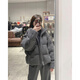 勤度燈芯絨面料羽絨服女美式灰色短款外套小眾感百搭服上衣燈芯絨 服外套 均碼 3XL