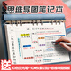 米礫思維導(dǎo)圖筆記本A4大號(hào)活頁(yè)軟皮網(wǎng)格康奈爾本子大學(xué)生考研復(fù)習(xí)專(zhuān)用上翻線圈本開(kāi)學(xué)季禮物必備用品