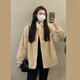雅格羅伊真水貂皮草女海寧毛皮草大衣女2024年冬季新款寬松加厚保暖中長(cháng)款 焦糖奶茶 S 均碼