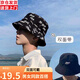 曼琪魅雅漁夫帽子男夏季潮流登山帽防曬帽戶外遮陽帽男士太陽帽短檐雙面戴 黑色 (雙面) 均碼(56到58厘米)