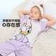 迪士尼（DISNEY）女童針織短袖睡衣套裝兒中大童家居服空調(diào)服25夏DB422BE01紫140