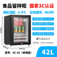 新力;NEWLI幼兒園食品留樣柜專用柜帶鎖冷柜小冰箱小型酒店冷藏保鮮柜展示柜 SC-42升單鎖設(shè)計(jì)/不帶燈/7檔溫控