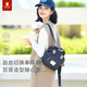 MYD2024新款雙肩包女小號mini斜挎兩用包通勤迷你背包旅游輕便相機包 藍莓