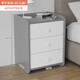 歐貿床頭柜簡(jiǎn)約現代簡(jiǎn)易小型家用收納小柜子儲物柜置物架臥室出租房用 40cm三抽帝王灰+白