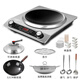 半球5000W凹面微晶大功率電磁爐家用猛火爆炒火鍋節能防水猛火灶正品 套餐三+瓷碗筷