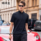 布先生廓形拉鏈小立領(lǐng)男士T恤輕戶(hù)外風(fēng)下擺抽繩設計簡(jiǎn)約短袖衫ET16212 鋼琴黑 M (170)