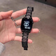 炫戴適用apple watch s10表帶新款滿(mǎn)鉆蘋(píng)果手表s9腕帶金屬iWatch s8高級s7/s6/s5/se女士手鏈 滿(mǎn)天星鋼帶-黑色 38/40/41/42表盤(pán)4~11代/se