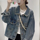 憶思減牛仔外套女春秋2025新款夏季外套短款矮個(gè)子小眾百搭簡(jiǎn)約夾 6699款外套 XL