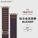 表帶哥適用蘋(píng)果手表表帶s10表帶高定款夏天夏季透氣9/8/7iwatch45/46/49MM/ultra2高山尼龍表帶回環(huán)靛藍(lán)M