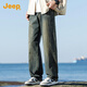 JEEP吉普寬松休閑牛仔褲男2026春季通勤百搭直筒褲青年韓版簡(jiǎn)約褲子男