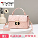 啄木鳥(niǎo)（TUCANO）小香風(fēng)真皮包包女包明星同款手提小方包百搭單肩斜挎女包生日禮物 專(zhuān)柜品牌禮盒裝】粉色
