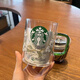 星巴克星巴克杯子耐高溫玻璃杯吸管杯馬克杯咖啡杯節(jié)日禮物水杯伴手禮 梨花杯 502ml