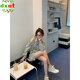 DXOT2025韓系休閑王炸襯衫感小眾慵懶韓妹條紋襯衫女秋長袖露肩上衣女 露肩襯衫  M 建議 100-110斤