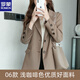 羅蒙（ROMON）外套女春秋新款西裝外套2025氣質(zhì)洋氣韓版寬松休閑秋季外套女 淺咖啡色好面料6 XL 127-140斤
