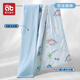 愛(ài)貝迪拉（AIBEDILA）兒童夏涼被冰絲蓋毯新生嬰兒薄款空調被寶寶蓋毯巾薄款幼兒園被子 恐龍森林【雙面可用】115*150cm