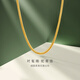 金至尊（3DG Jewellery）時髦精蛇骨鏈5G足金項鏈黃金頸鏈頸飾送女友按克計價 金重8.68克(配飾品禮盒)