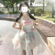 閃動(dòng)少女（SHANDONGSHAONV）洛麗塔lo蘿莉塔原創(chuàng  )設計jsk正版lolita仙氣公主連衣裙生日禮服 綠色jsk+大拖尾 M (85斤到100斤
