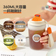 沃德百惠（WORTHBUY）隨手杯學生兒童簡約塑料水杯便攜耐高溫夏天運動水杯耐摔上學專用 奶油白-赫赫熊 360ml 1個