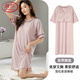 浪莎睡裙女帶胸墊一體式短袖薄款家居服夏天可外穿連衣裙睡衣