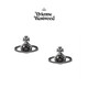 薇薇安·威斯特伍德（Vivienne Westwood）西太后 mini土星耳釘  NANO SOLITAIRE 單鉆耳環(huán) 男女情侶 黑色