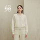 鄂爾多斯1980抗菌 秋冬羊絨羊毛棒球領(lǐng)雙提休閑女針織開(kāi)衫 乳白 XL 170/92A