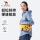 駱駝（CAMEL）戶外多功能運(yùn)動(dòng)腰包男女款大容量斜挎胸包跑步手機(jī)袋小包 橘黃色