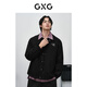 GXG男裝 字母印花教練夾克男寬松夾克外套時(shí)尚男士夾克24春新品 黑色 XL