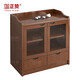 正贊茶水柜0.8米單位辦公室客廳木質(zhì)儲物柜收納柜胡桃色800*460*850mm