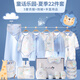 酷童拉米新生嬰兒衣服禮盒夏季套裝剛出生滿月寶寶禮物送禮實(shí)用高檔見面禮 童話樂園藍(lán)色22件套【夏季款】 59cm 適合0-3個(gè)月丨A類純棉