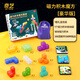 奇藝磁力積木索瑪立方體魔方兒童男女磁吸百變拼搭堆積木之謎附教程 磁力積木豪華版【糖果配色】