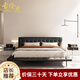 古倫恩中古風(fēng)Polifrom昂達(dá)真皮床極簡(jiǎn)主臥高端大氣頭層牛皮onda雙人婚床 1.8*2米單床(帶床墊) 全真皮