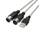 塵土 usb轉(zhuǎn)MIDI連接線適用iPad蘋果羅蘭電子鼓雅馬哈電子鋼琴音樂(lè)編曲 2米